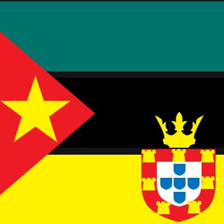 Bandeira de moçambique com escudo português Mozambique flag with ...